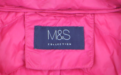 Marks and Spencer Women's Pink Lightweight Padded Gilet Size 14