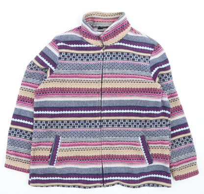 Damart Women's Multicoloured Full Zip Fleece Jacket Size M