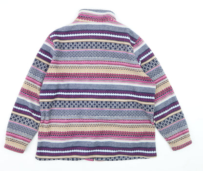 Damart Women's Multicoloured Full Zip Fleece Jacket Size M