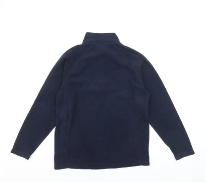 Cotton Traders Men's Blue Fleece 1/4 Zip Pullover Sweatshirt S