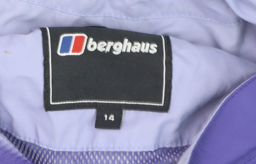 Berghaus Womens Purple Waterproof Hooded Rain Jacket Size 14