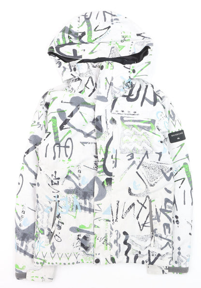 Quiksilver Boys Multicoloured 10 Years Ski Jacket Hooded Waterproof