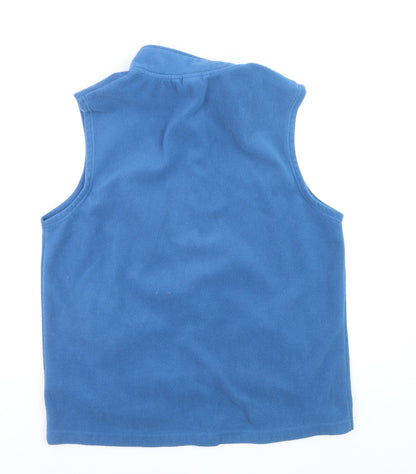 Cotton Traders Men's Blue Fleece Zip Vest Gilet Size L
