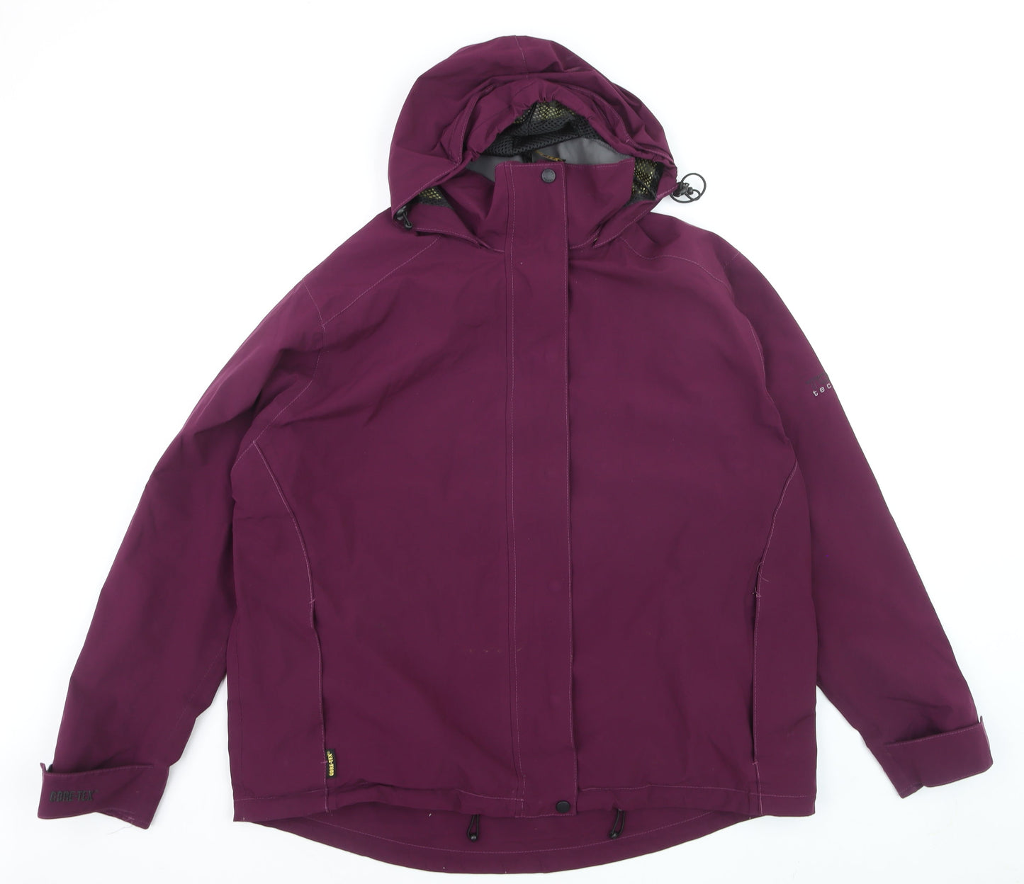 TOG24 Womens Purple Gore-Tex Waterproof Hooded Rain Jacket Size 16