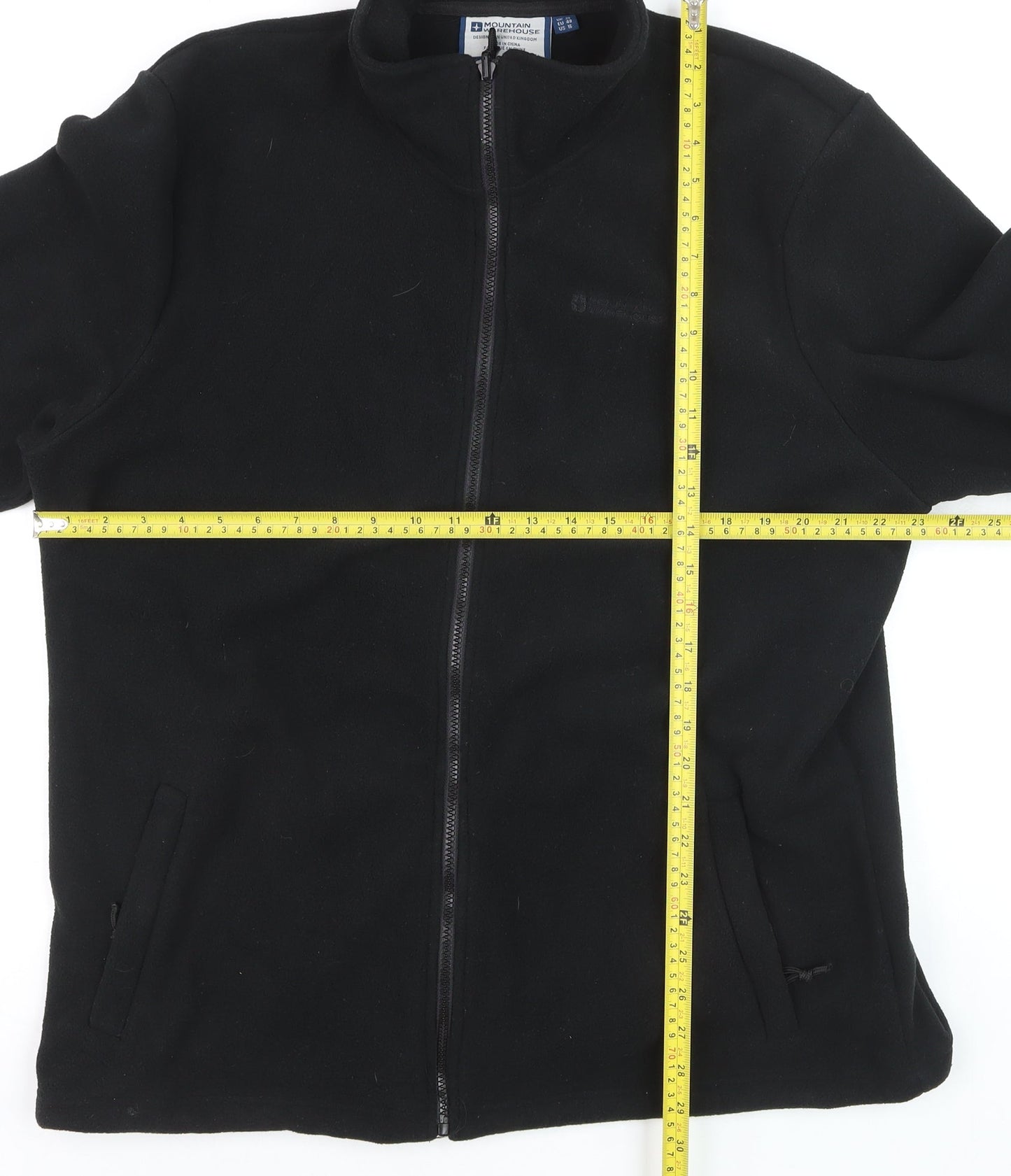 Mountain Warehouse Men's Black Fleece Full Zip Sweatshirt XL