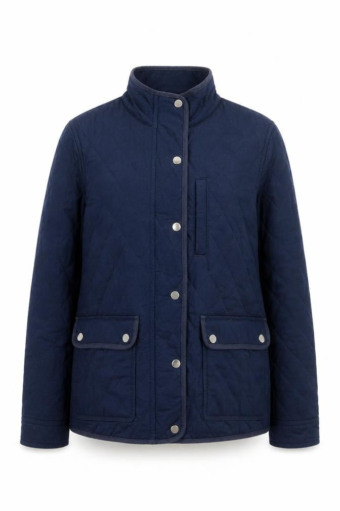 Marks and Spencer Women's Blue Quilted Mid-Length Jacket Size 12