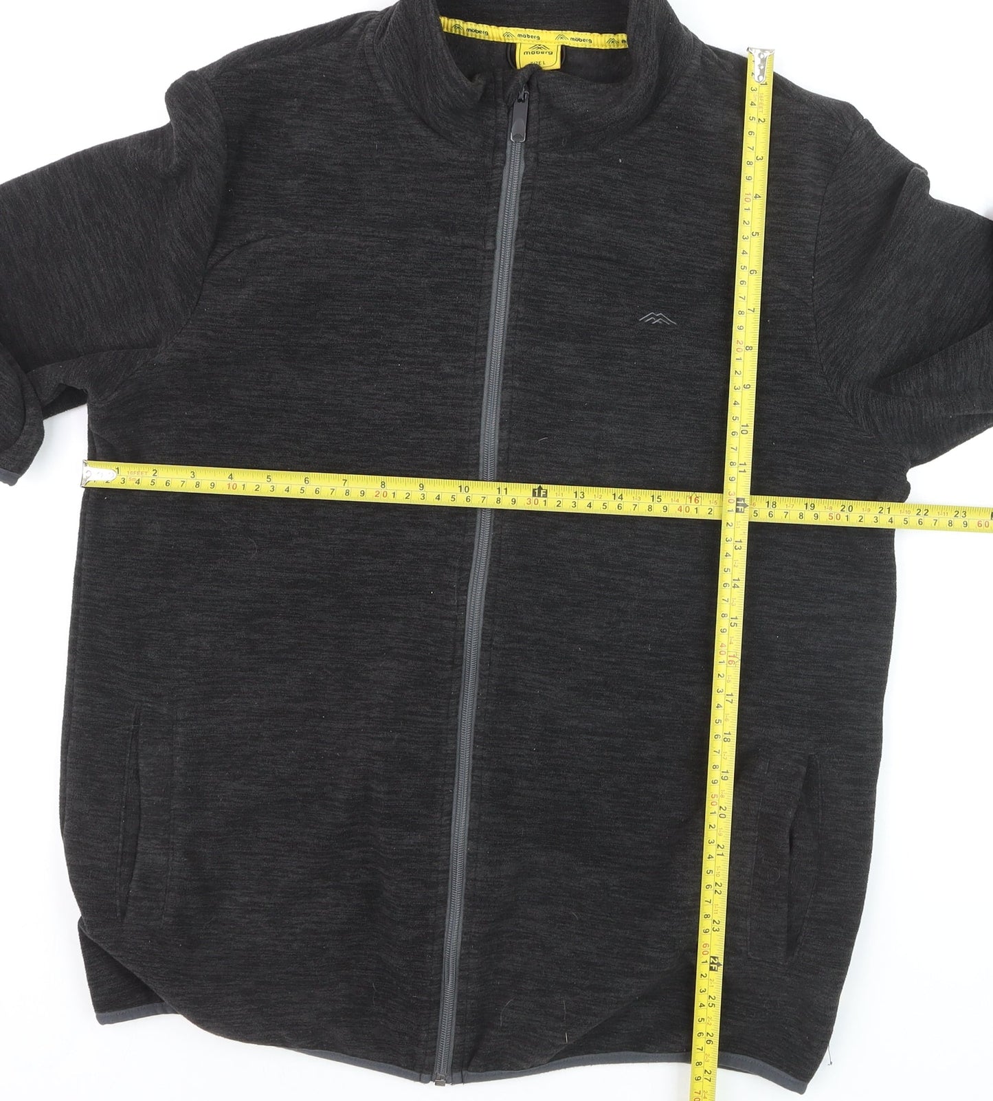 möberg Men's Black Full Zip Fleece Sweatshirt Size L Outdoor