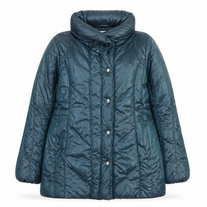 Klass Collection Women's Blue Mid-Length Puffer Coat M