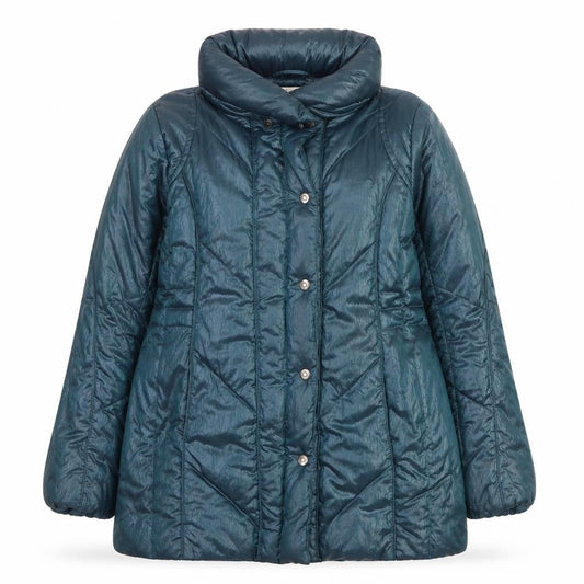 Klass Collection Women's Blue Mid-Length Puffer Coat M
