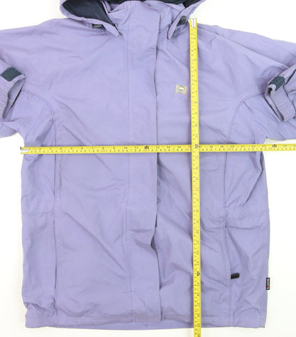 Trespass Womens Purple Waterproof Windproof Hooded Rain Jacket Size 16