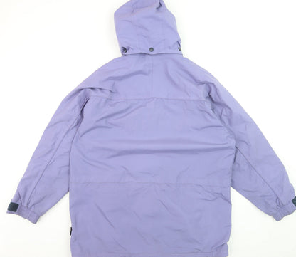 Trespass Womens Purple Waterproof Windproof Hooded Rain Jacket Size 16