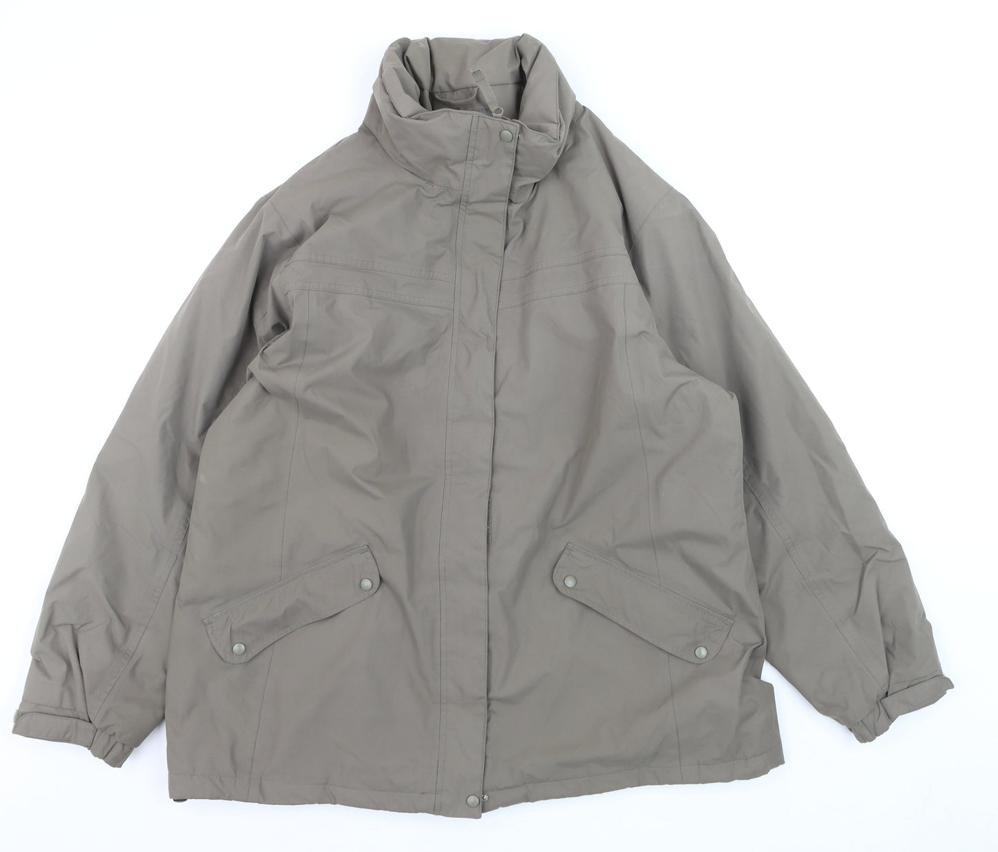 Regatta Women’s Brown Waterproof Mid-Length Rain Jacket Size 20