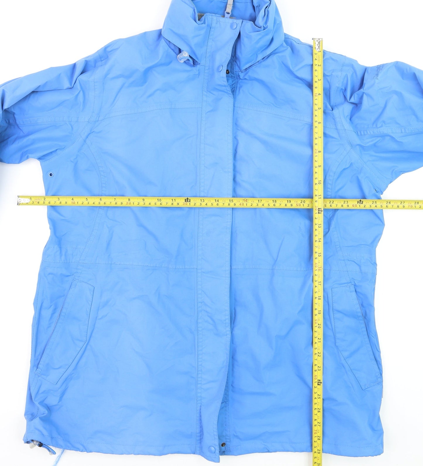 Regatta Womens Blue Waterproof Hydrafort Long Rain Coat Size 20