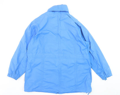 Regatta Womens Blue Waterproof Hydrafort Long Rain Coat Size 20