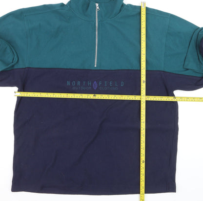 Northfield Men’s Blue Fleece 1/4 Zip Pullover Sweatshirt L Outdoor