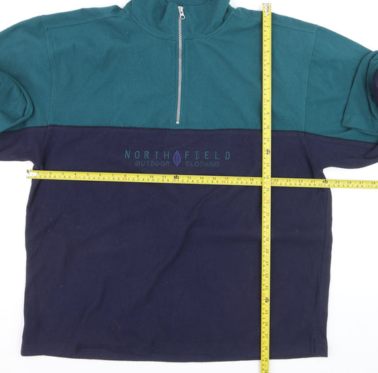 Northfield Men’s Blue Fleece 1/4 Zip Pullover Sweatshirt L Outdoor