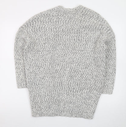 Atmosphere Women Grey Chunky Knit Open Cardigan XS