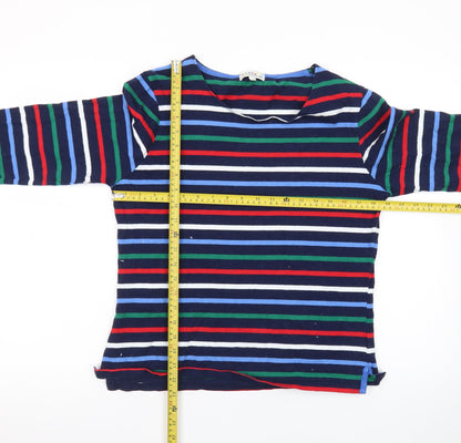 Weekend Womens Multicoloured Striped 3/4 Sleeve Cotton T-Shirt Size 14