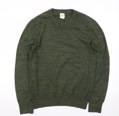 GAP Men's Green Wool Blend Crew Neck Pullover Jumper Size S