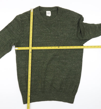GAP Men's Green Wool Blend Crew Neck Pullover Jumper Size S