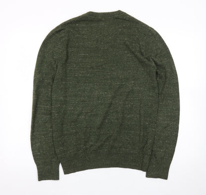 GAP Men's Green Wool Blend Crew Neck Pullover Jumper Size S