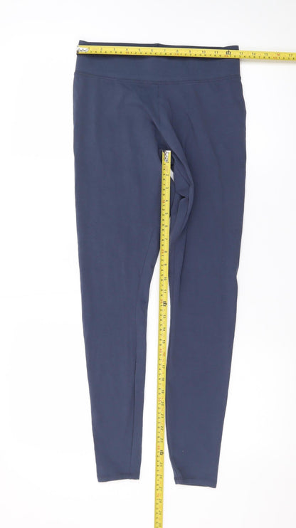 New Look Women’s Blue Cotton Stretch Jersey Leggings Size 10