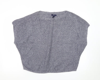 Gap Women Grey Knit Batwing Pullover Jumper Size L