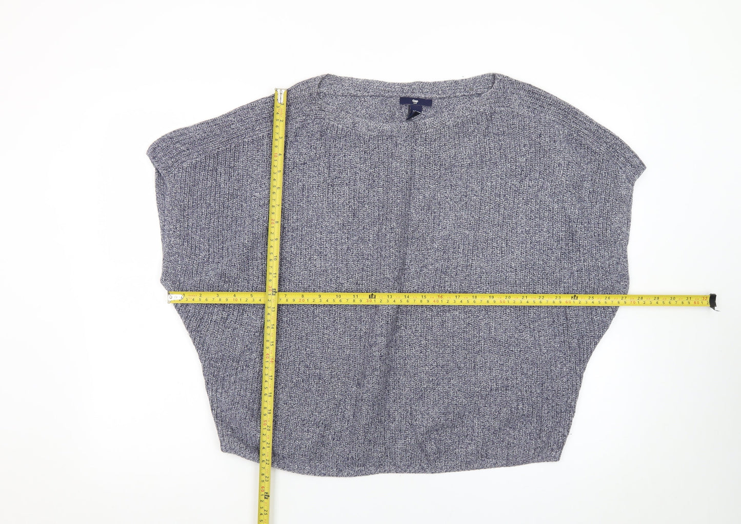 Gap Women Grey Knit Batwing Pullover Jumper Size L