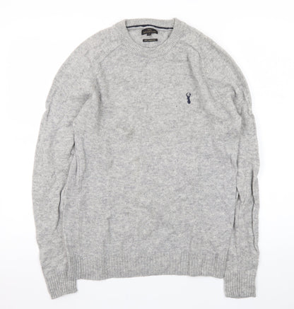 Next Signature Men's Grey Lambswool Crew Neck Jumper M