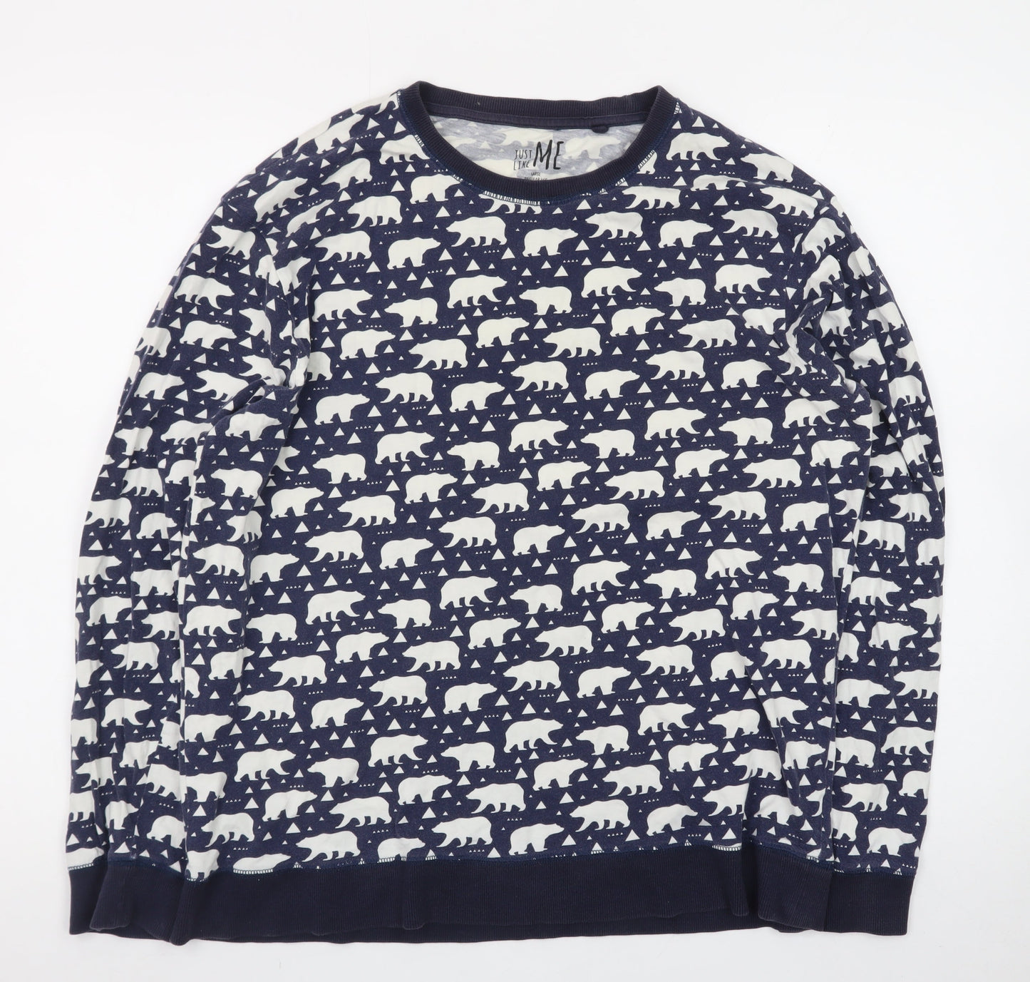 Next Women’s Blue Animal Print Long Sleeve Cotton T-Shirt L