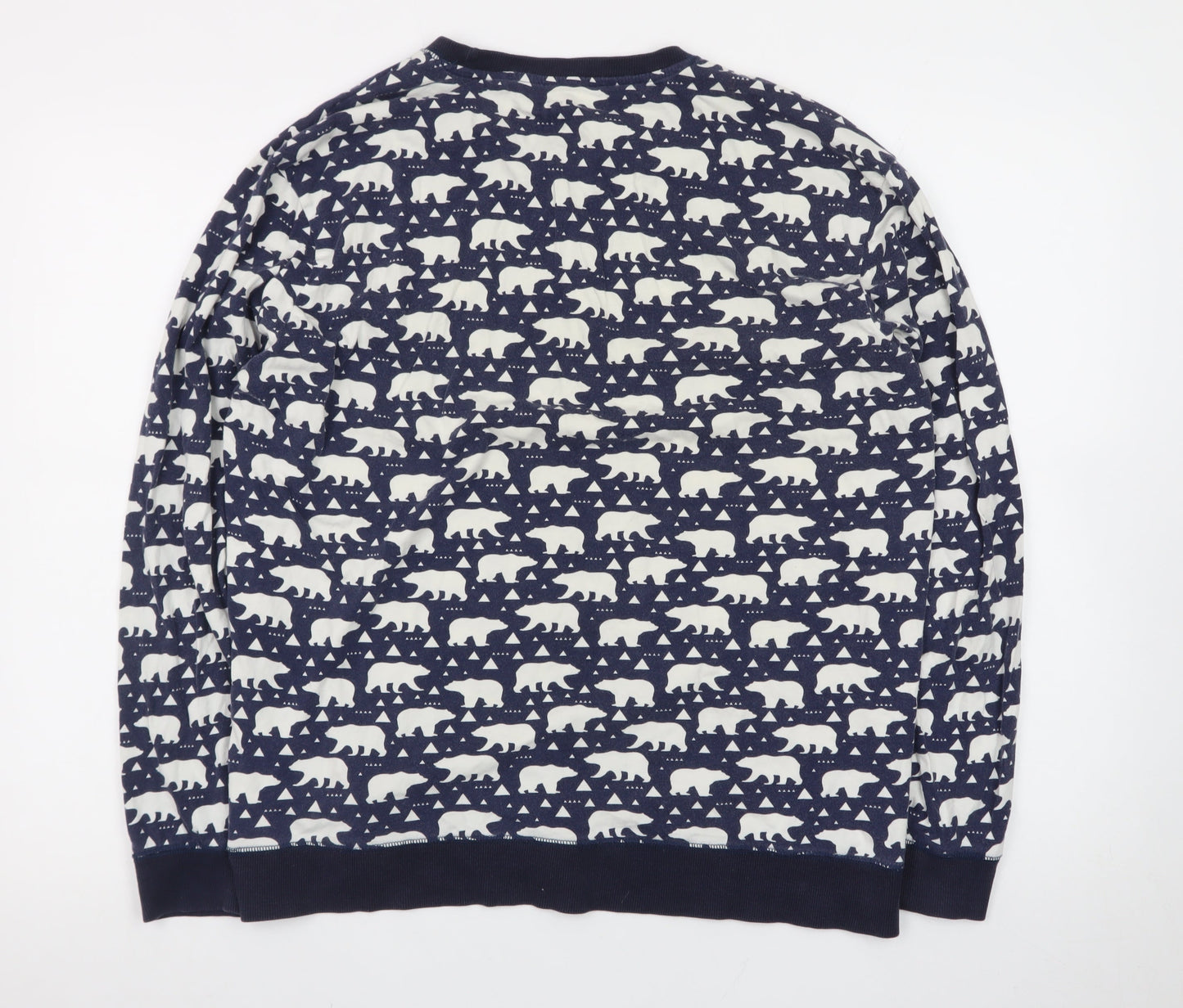 Next Women’s Blue Animal Print Long Sleeve Cotton T-Shirt L