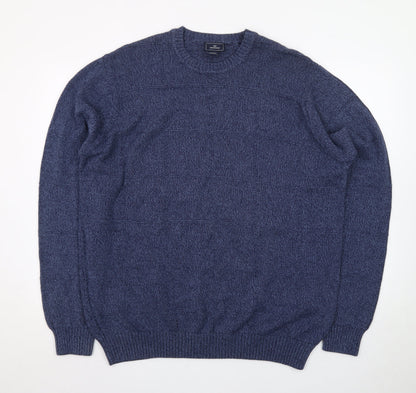 Dockers Men’s Blue Cotton Crew Neck Pullover Jumper 2XL Big & Tall