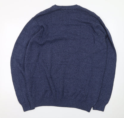 Dockers Men’s Blue Cotton Crew Neck Pullover Jumper 2XL Big & Tall