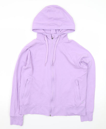 Marks and Spencer Women's Purple Full Zip Hoodie Size 14
