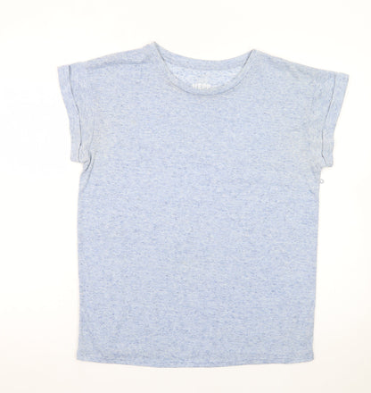 Atmosphere Women's Blue Marl Crew Neck Short Sleeve T-Shirt Size 12