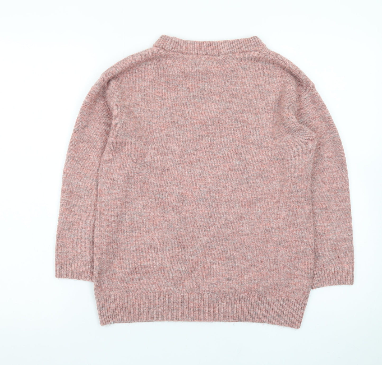 George Women's Pink Crew Neck Pullover Knit Jumper Size Small 8-10