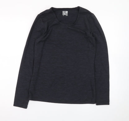 32 Degrees Women’s Black Long Sleeve Thermal Scoop Neck Top S