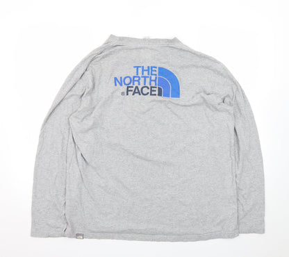 The North Face Men’s Grey Long Sleeve Crew Neck Outdoor T-Shirt Size L