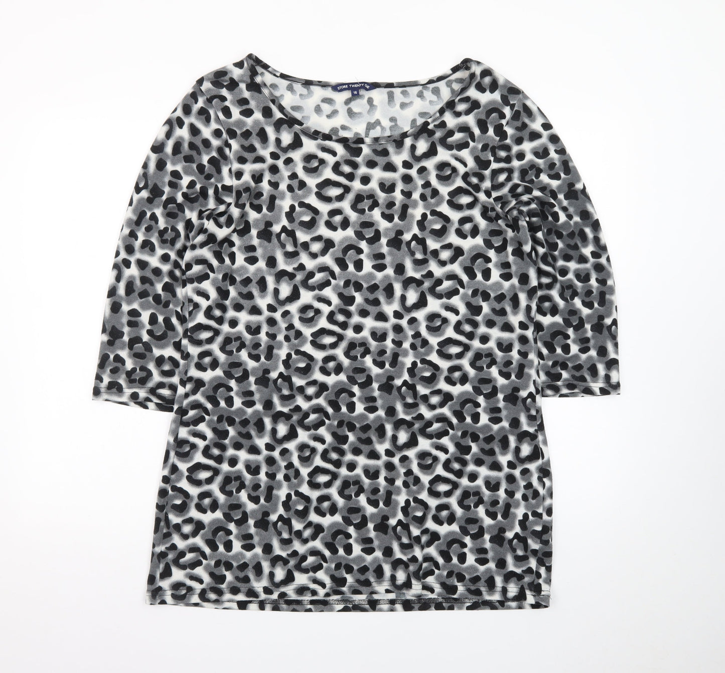 Store Twenty One Women's Grey Animal Print Bodycon Dress Size 16