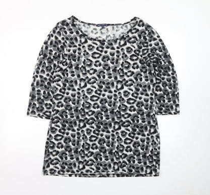 Store Twenty One Women's Grey Animal Print Bodycon Dress Size 16