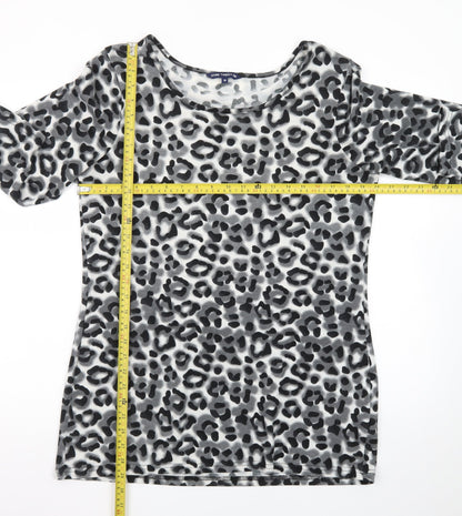 Store Twenty One Women's Grey Animal Print Bodycon Dress Size 16