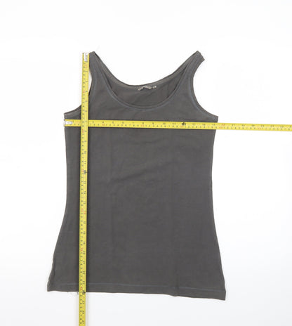Sandwich Women's Grey Cotton Elastane Tank Top Size S