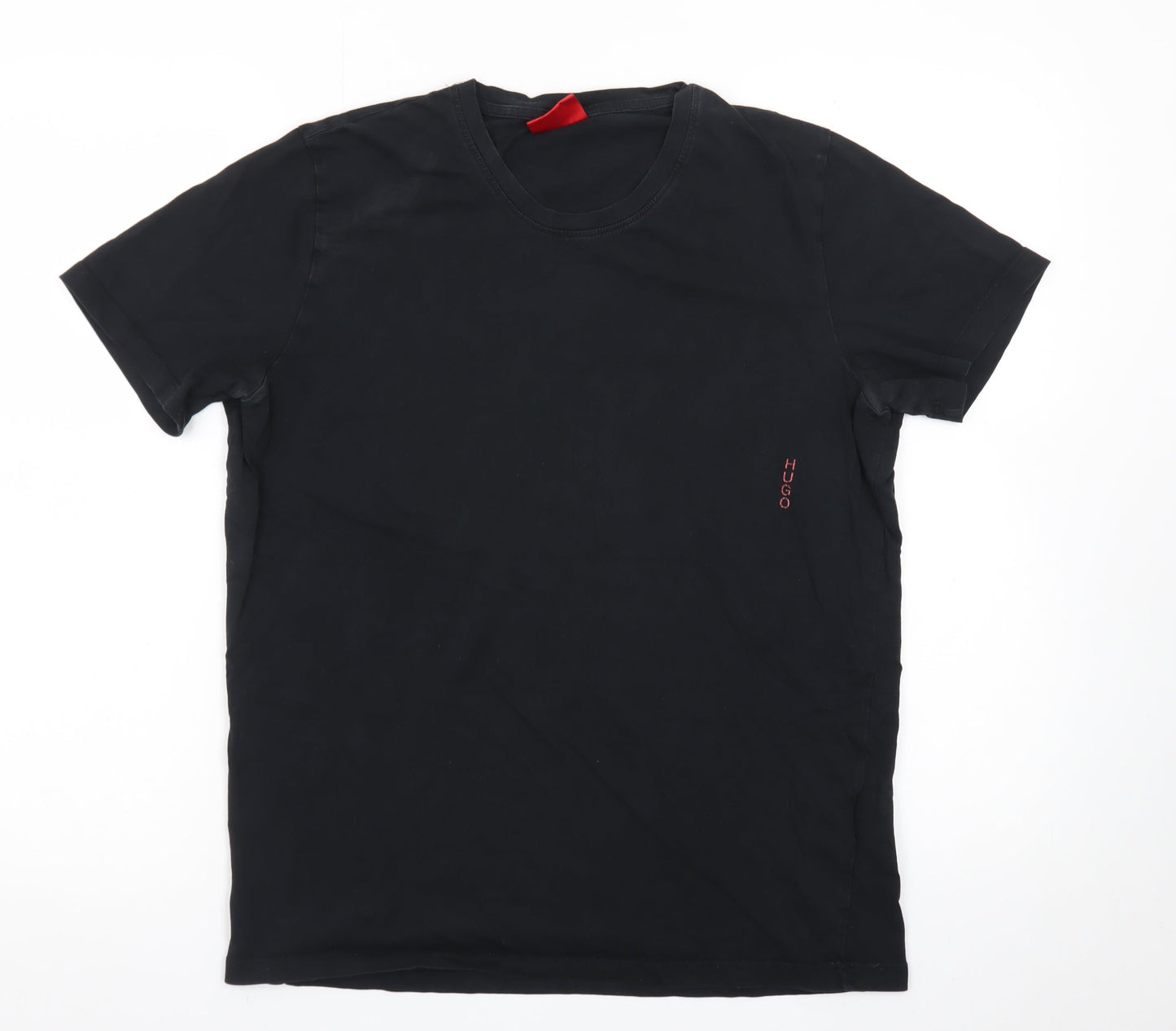 Hugo Boss Men's Black Cotton Crew Neck Short Sleeve T-Shirt M