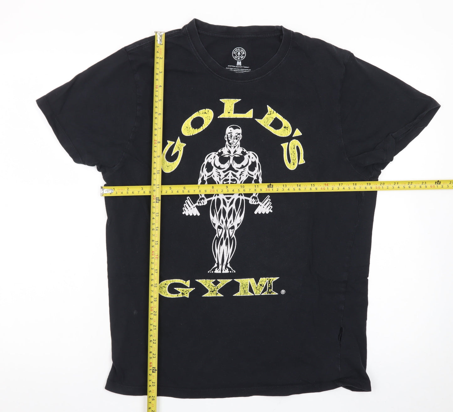 Gold's Gym Men's Black Graphic Print Cotton T-Shirt Size M