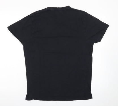 Gold's Gym Men's Black Graphic Print Cotton T-Shirt Size M