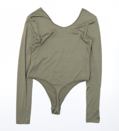 Weekday Women’s Green Long Sleeve Bodysuit Top Size M