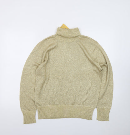 Westbound Womens Gold Roll Neck Knit Jumper Size S