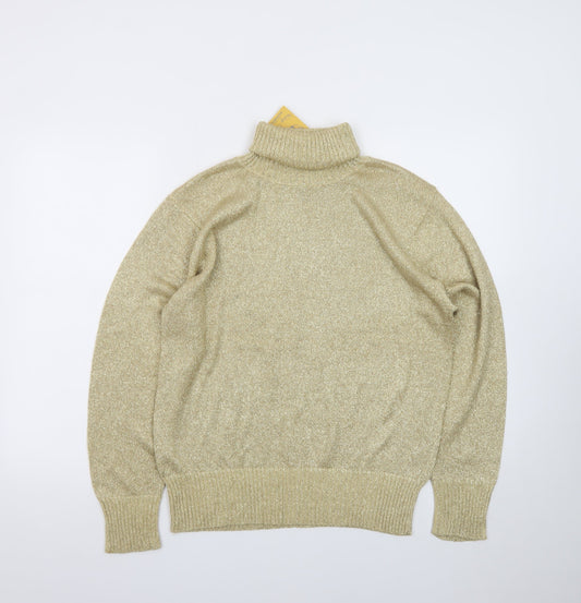 Westbound Womens Gold Roll Neck Knit Jumper Size S