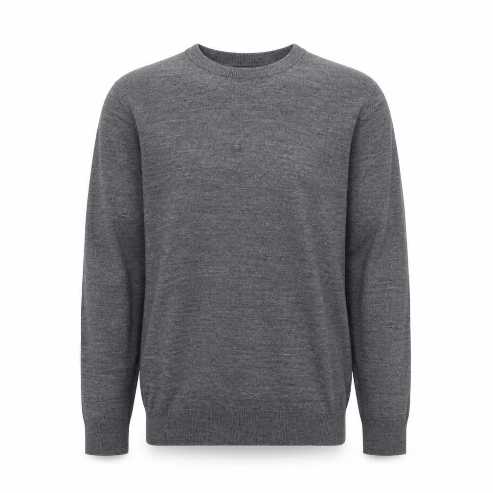 Zara Men's Grey Wool Crew Neck Pullover Jumper XL
