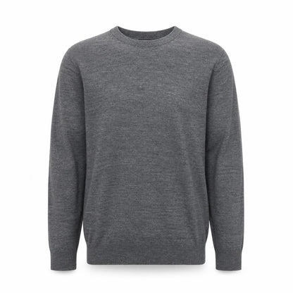 Zara Men's Grey Wool Crew Neck Pullover Jumper XL